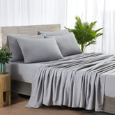 Bamboo 2000 Thread Count 6-Piece Chambray Sheet Set with SnugGrip